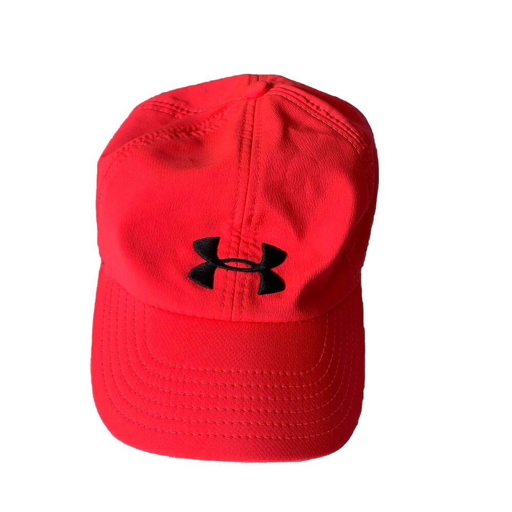 Under Armour Hot Pink Neon Ball Cap Hat Buckle Strap Adjustable Active Running